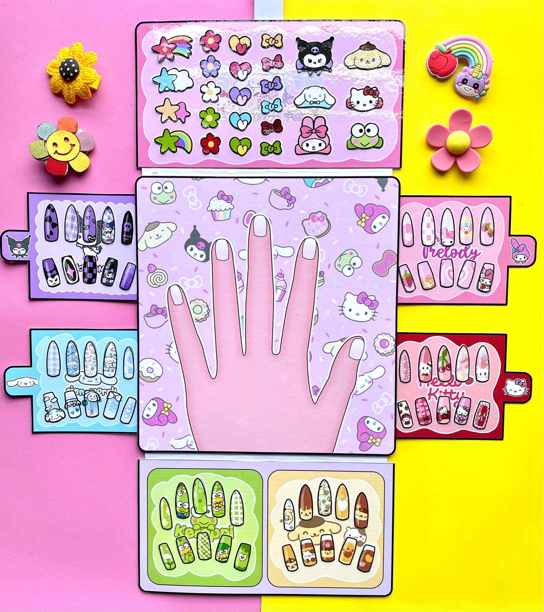 Đồ chơi giấy Nail Box nhân vật Sanrio - Búp bê giấy