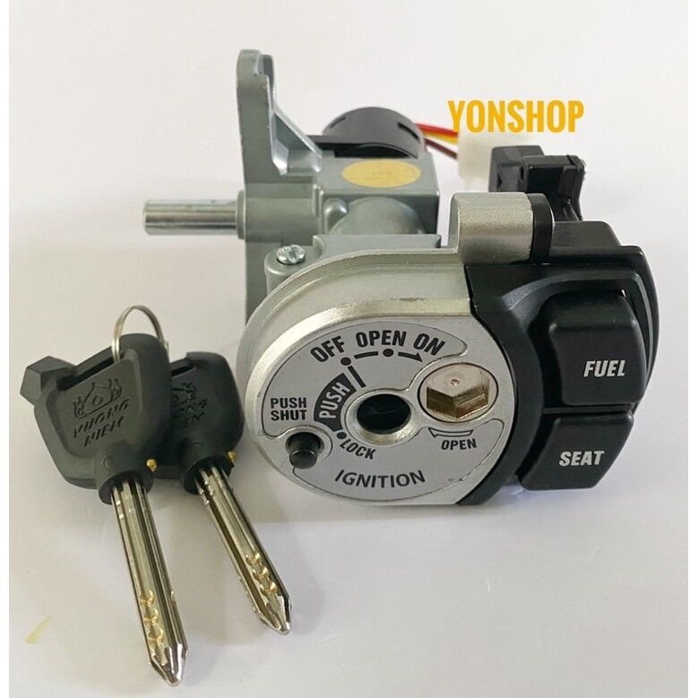 Bộ ổ khoá xe nozza grande chìa 8 cạnh chống trộm hàng cao cấp chính hãng vương niệm
