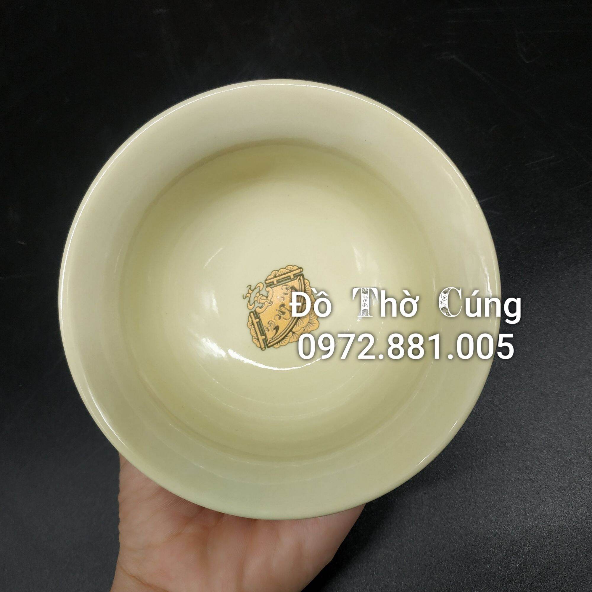 Bát cơm màu vàng ngà, bát thờ cúng ( giá 1 cái)