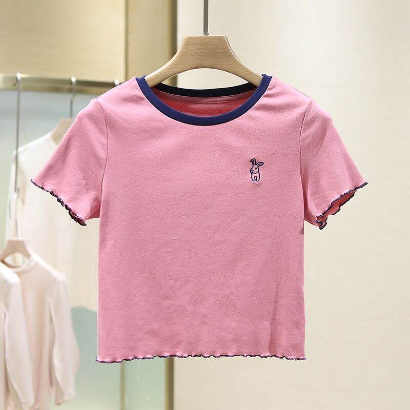 áo croptop phối bo cổ thiêu thỏ