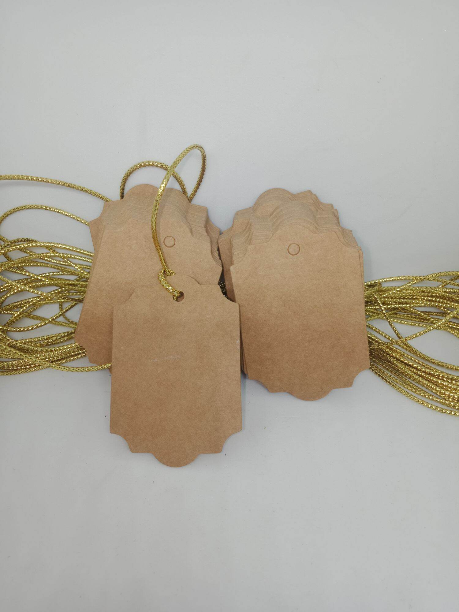 Tag trơn giấy kraft-100 cái +20m dây