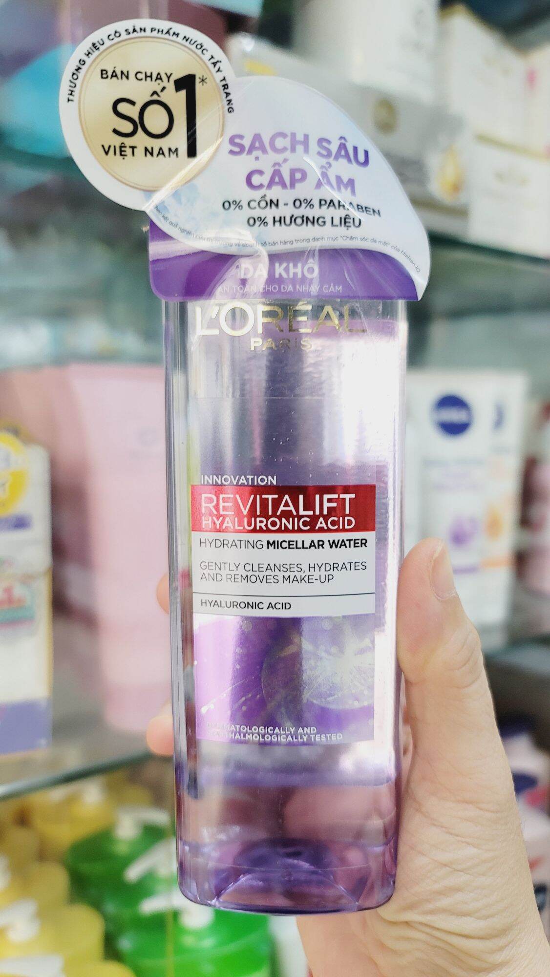 Nước Tẩy Trang L'Oreal Micellar Water Hyaluronic Acid 400ml