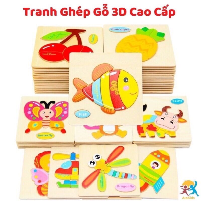 Bảng ghép hình đơn giản gỗ nổi Xinh Xắn cho bé 18 tháng