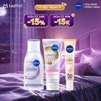 Combo NIVEA Travel Care: Tẩy Trang (125ml) & Sữa Rửa Mặt (100ml/150ml) & Kem Chống Nắng (30ml)