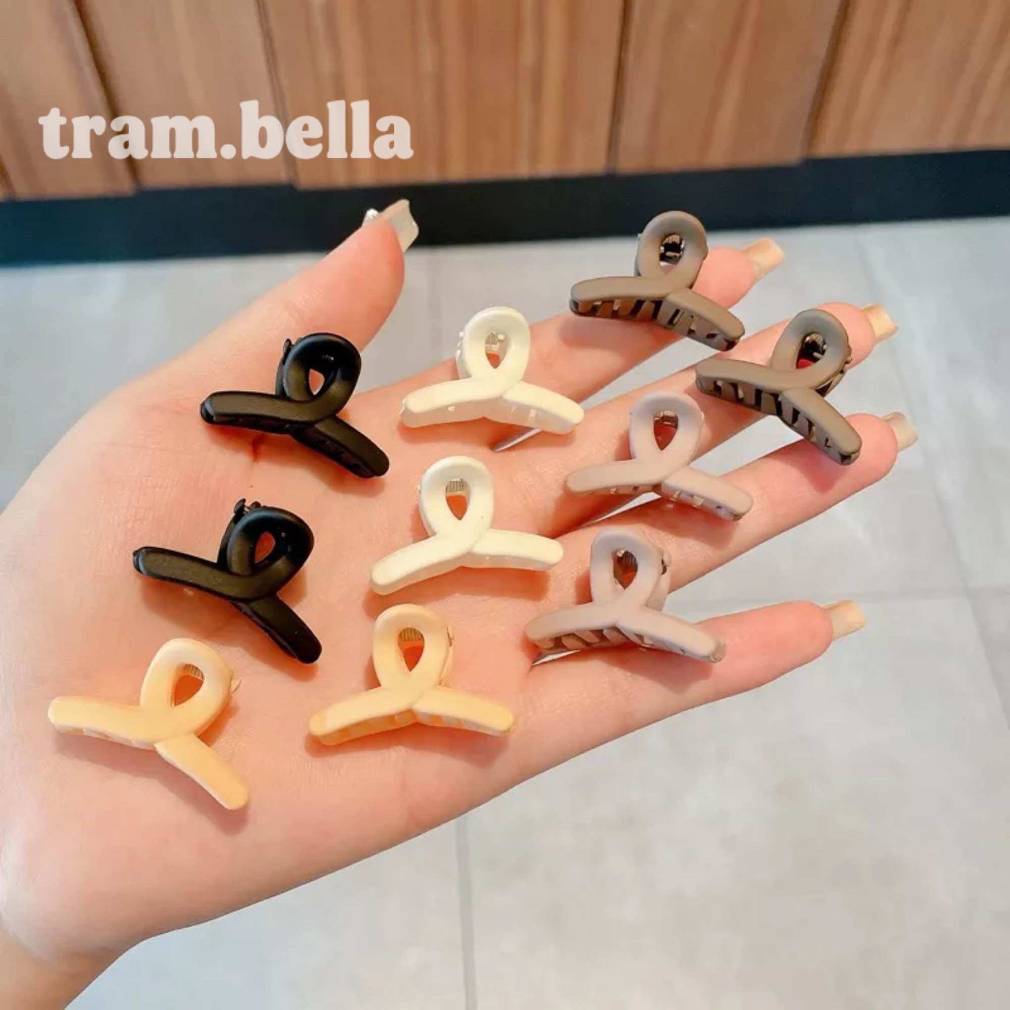 Set 2 kẹp tóc dài mini kiểu hàn quốc trâm bella