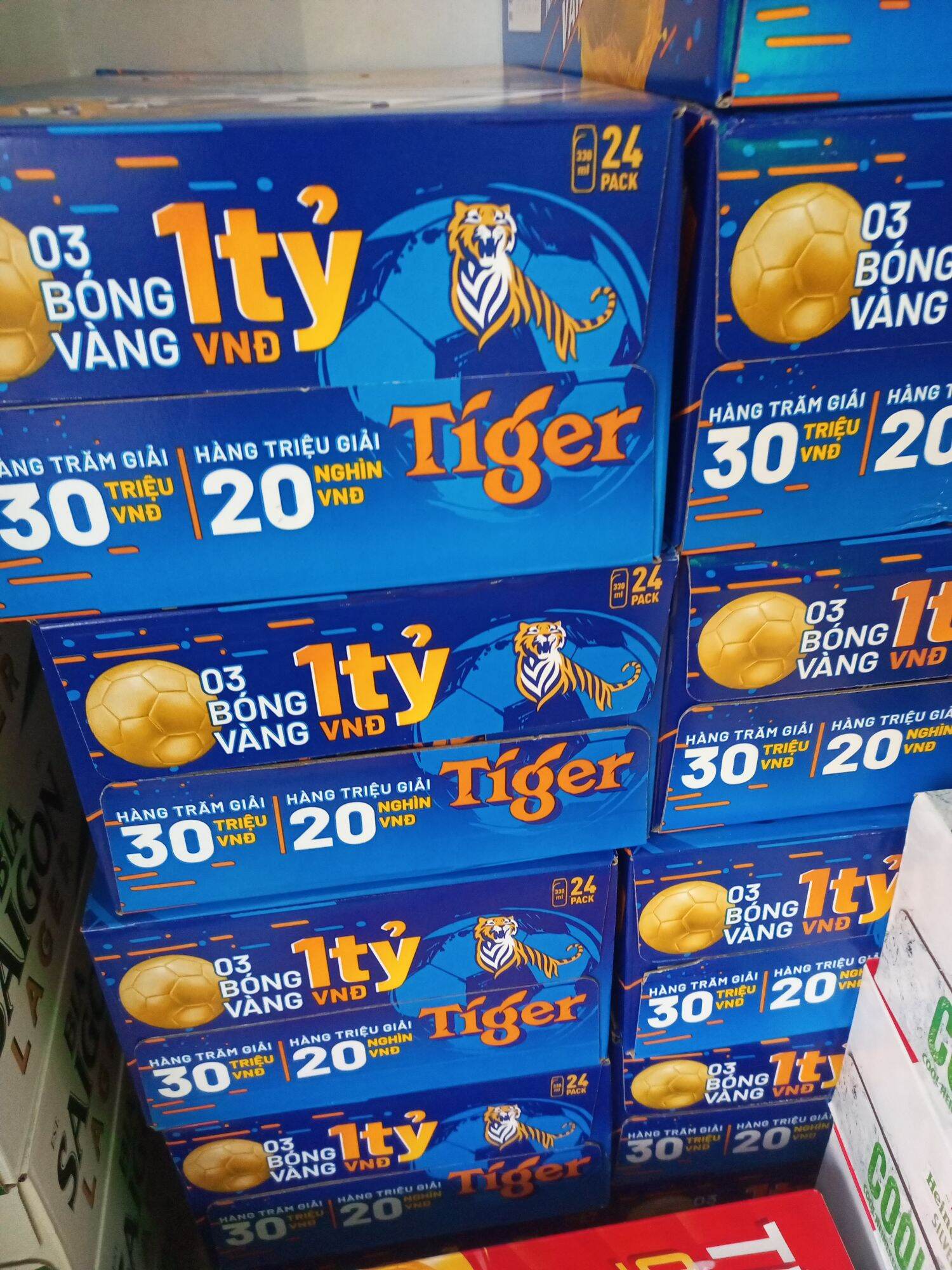 THÙNG BIA TIGER XUÂN DATE MỚI 24 LON X 330ML