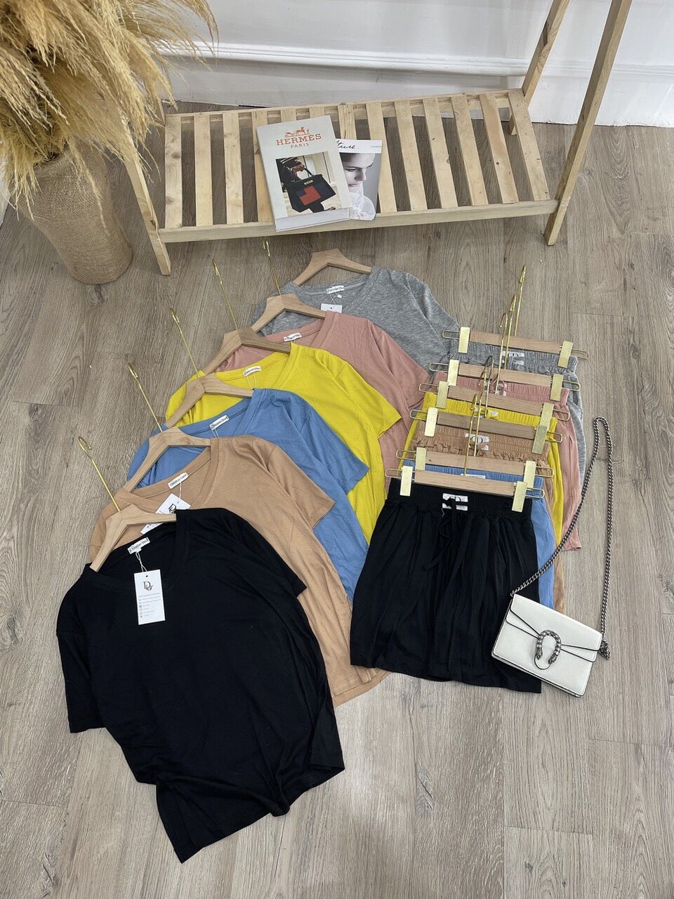 Set áo pull cổ tim trơn diện nhà cho ce