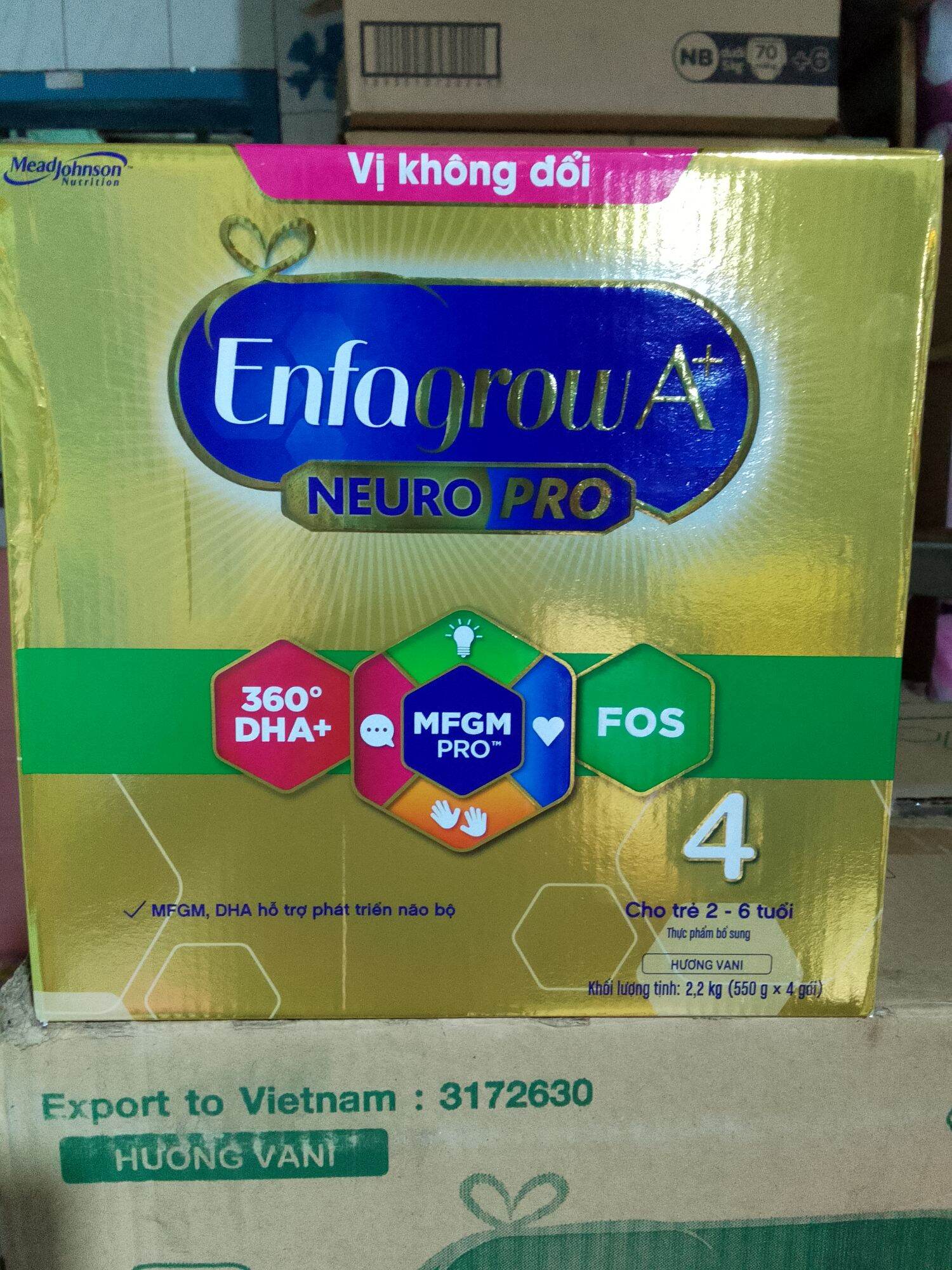 Sữa bột Enfagrow A+ Neuropro 4 vị không đổi với dưỡng chất DHA & MFGM cho