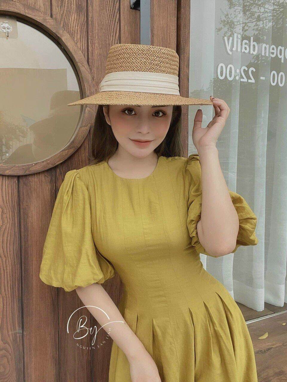 ĐẦM XÒE XẾP LY EO TAY BÍ