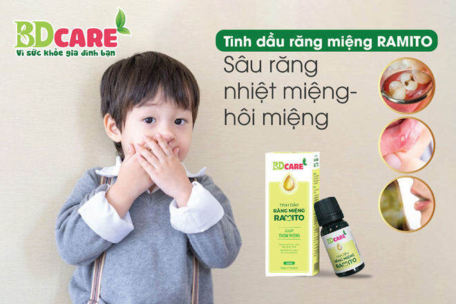 Tinh dầu Răng miệng Ramito hết Hôi miệng ngừa Sâu răng Nhiệt miệng Viêm lợi - Ramito chính hãng Bạch Dương Care
