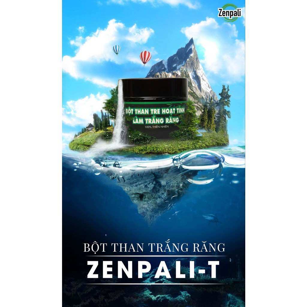 [CAM KẾT CHUẨN HÃNG] Bột than tre hoạt tính trắng răng Zenpali