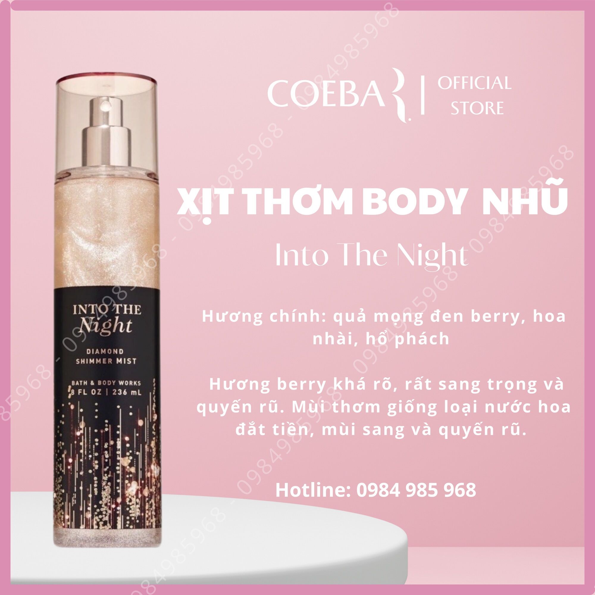 Xịt thơm body mist - into the night