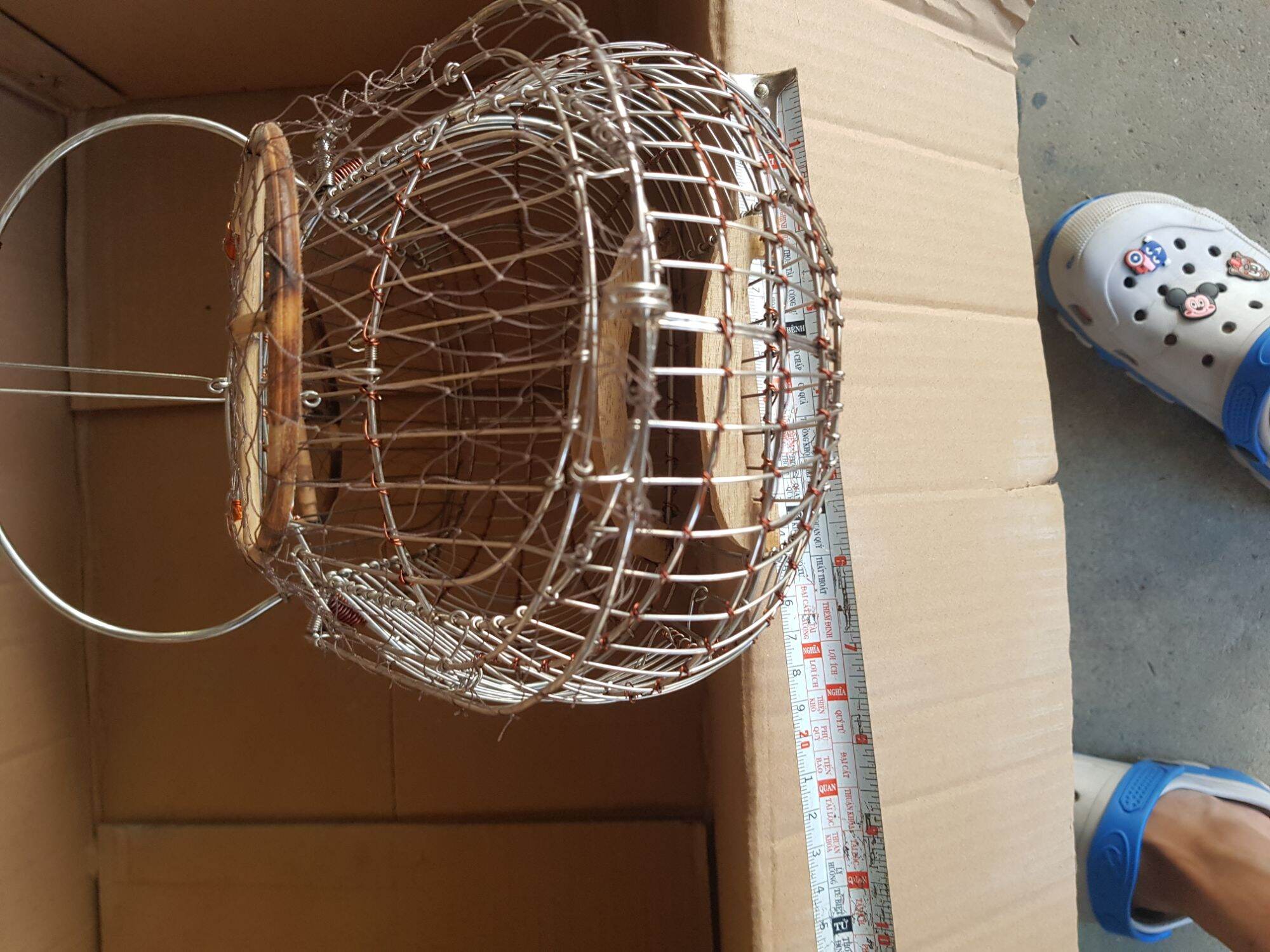 Lồng bẫy chim khuyên inox xịn