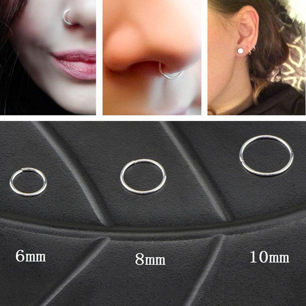 (1 chiếc) KHUYÊN MŨI TRÒN - Khuyên mũi tròn cao cấp (bẻ cong) - Siêu mỏng 0.8mm - Khuyên Thép Y Tế Không Gỉ