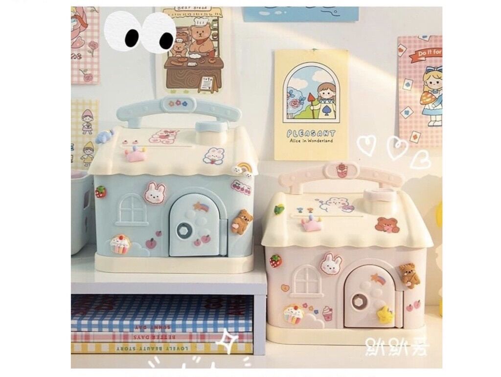 KÉT MINI ĐỰNG TIỀN TIẾT KIỆM CHO BÉ HÌNH NGÔI NHÀ