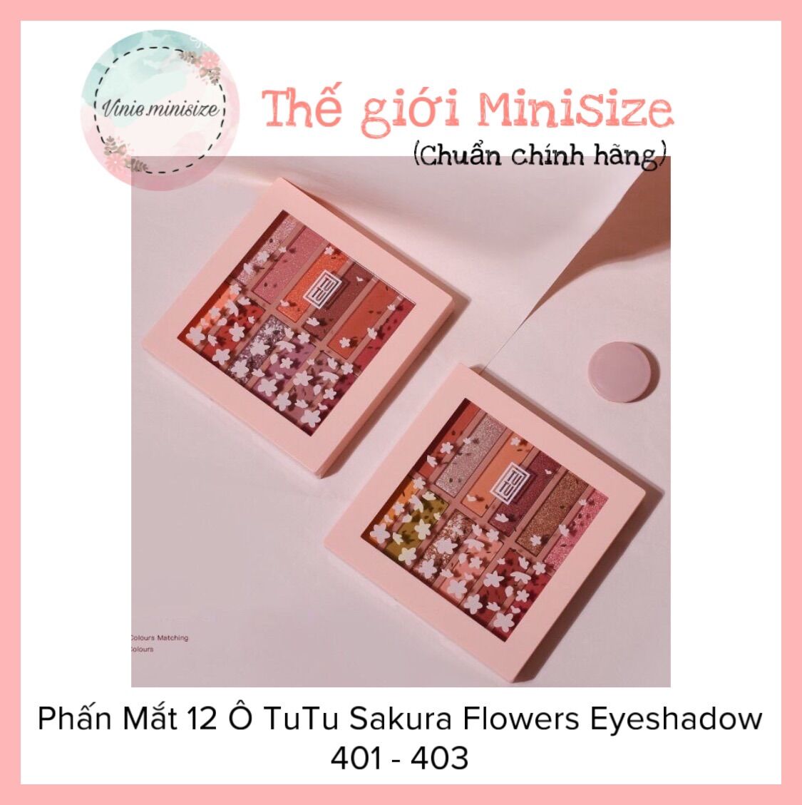 Phấn mắt 12 ô tutu sakura flowers eyeshadow 401 - 403 | vinie.minisize