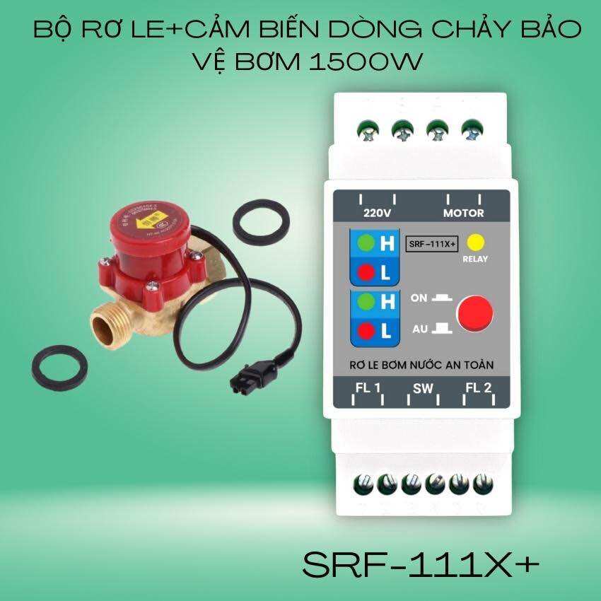 Bộ Công tắc cảm biến dòng chảy cho máy bơm & Rơ le điện tử chống cạn máy bơm, báo mức nước