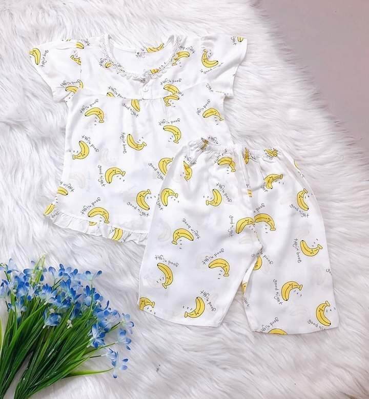 Đồ tole lửng bé gái. Đồ tole quần lửng size L . Đồ bộ mặc nhà siêu mát cho bé gái, chất vải tole lanh loại 1, đường may chắc chắn.