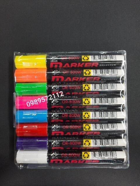 vỉ 8 màu Bút viết bảng led,Bút huỳnh quang viết bảng quảng cáo.