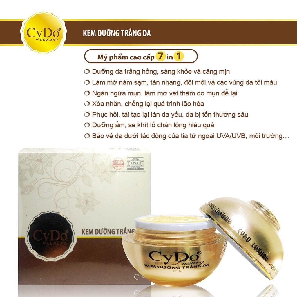 KEM DƯỠNG TRẮNG DA LUXURY CYDO 16G