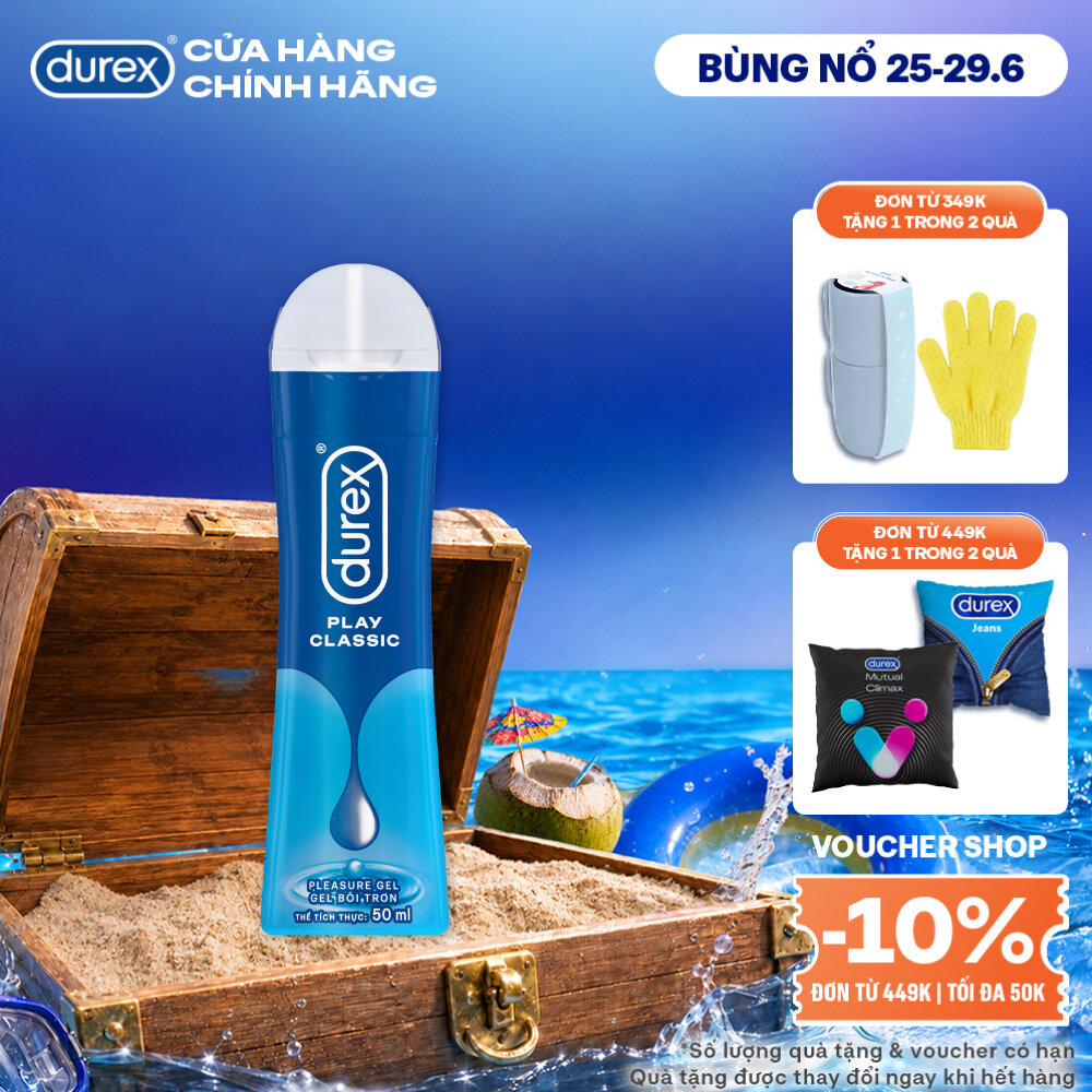 Gel bôi trơn Durex Classic gốc nước - Bao bì mới, cải tiến công thức thêm mượt mà, 50ML/chai
