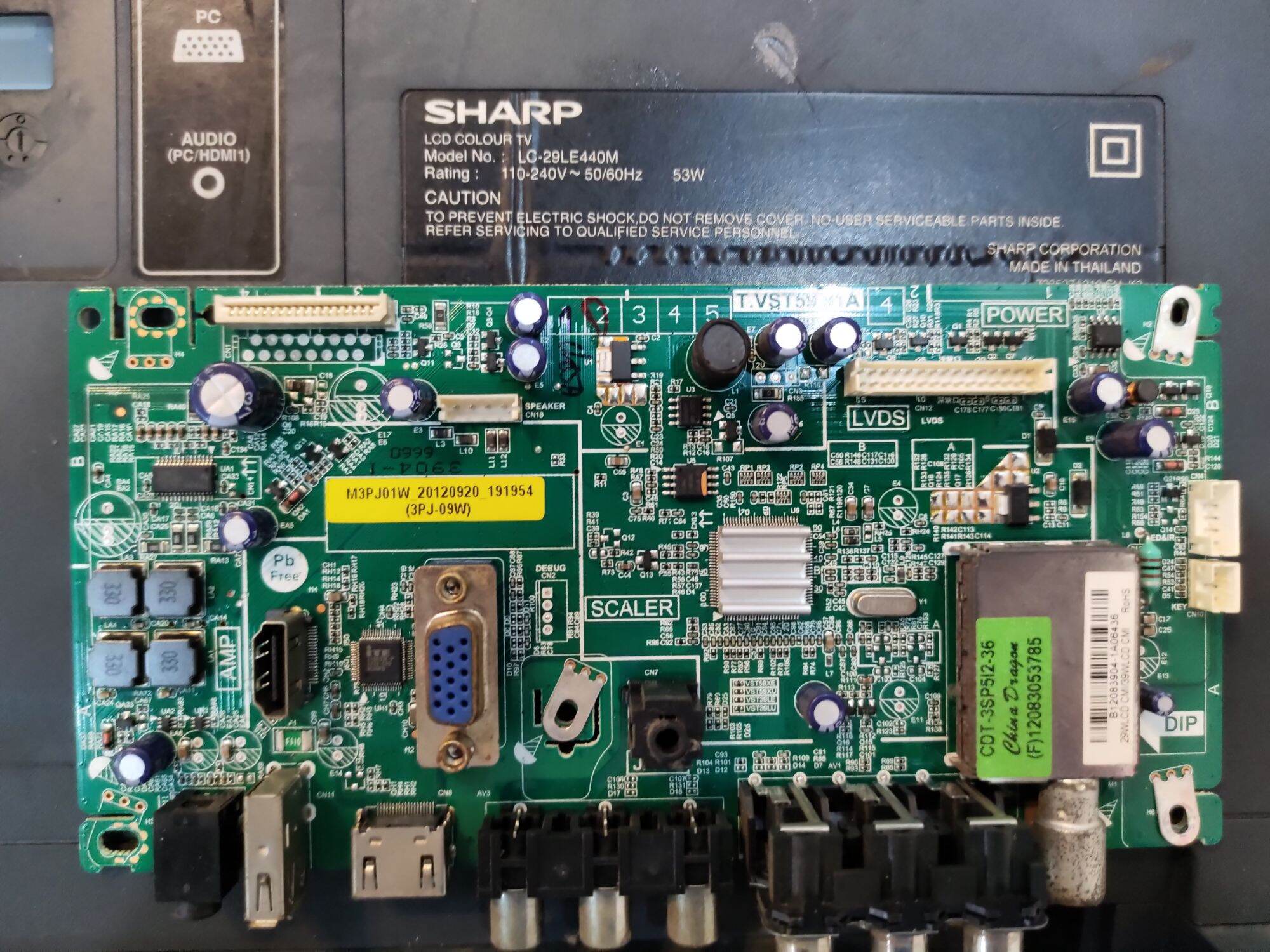 Board mạch tivi sharp LC-29LE440M