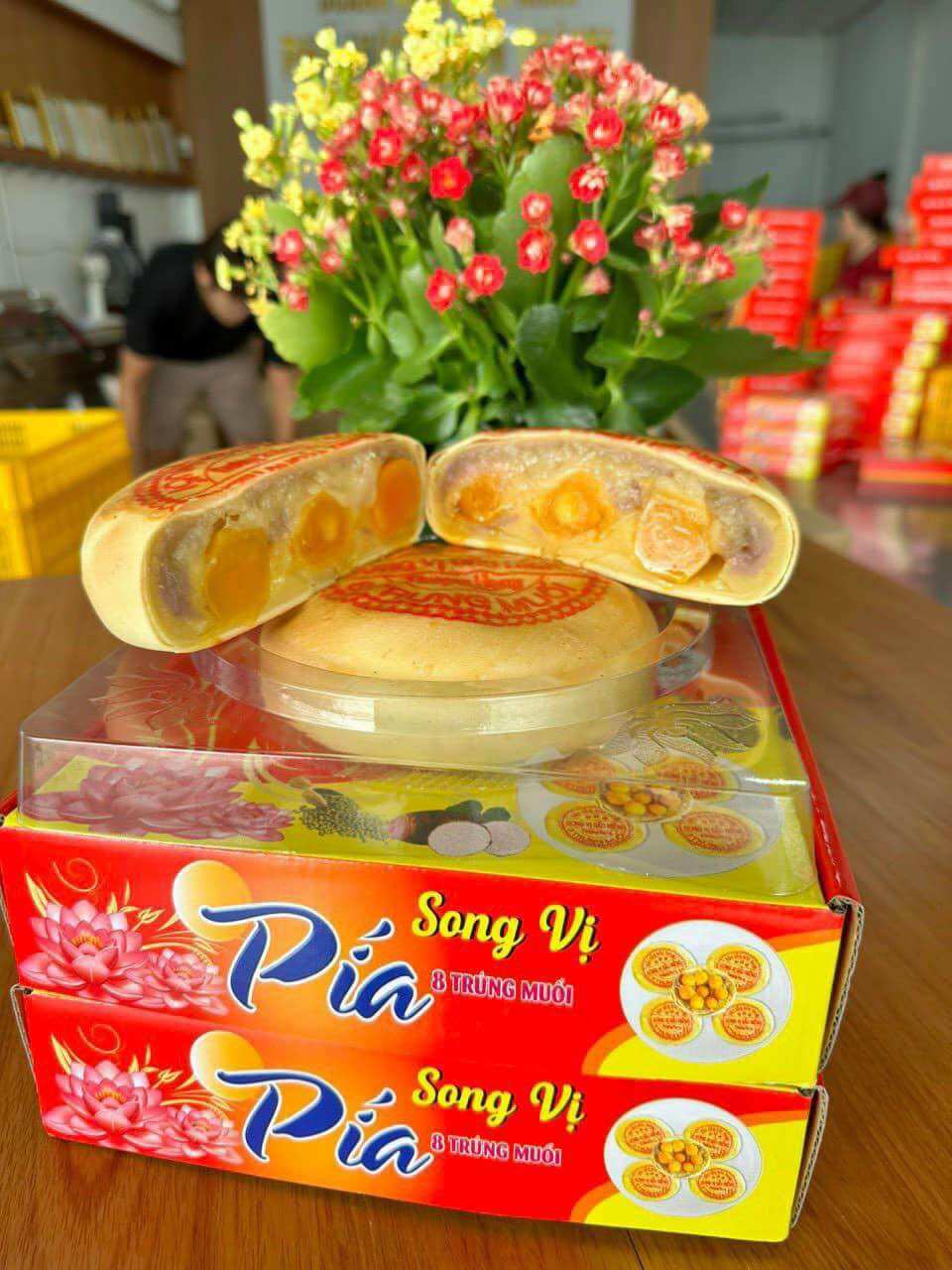 Bánh pía song vị 8 trứng / bánh pía than tre song vị 8trứng