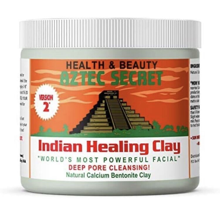 Bột đất sét Bentonite núi lửa đắp nạ giảm mụn 100% tự nhiên Ấn Độ Aztec Secret 454g USA
