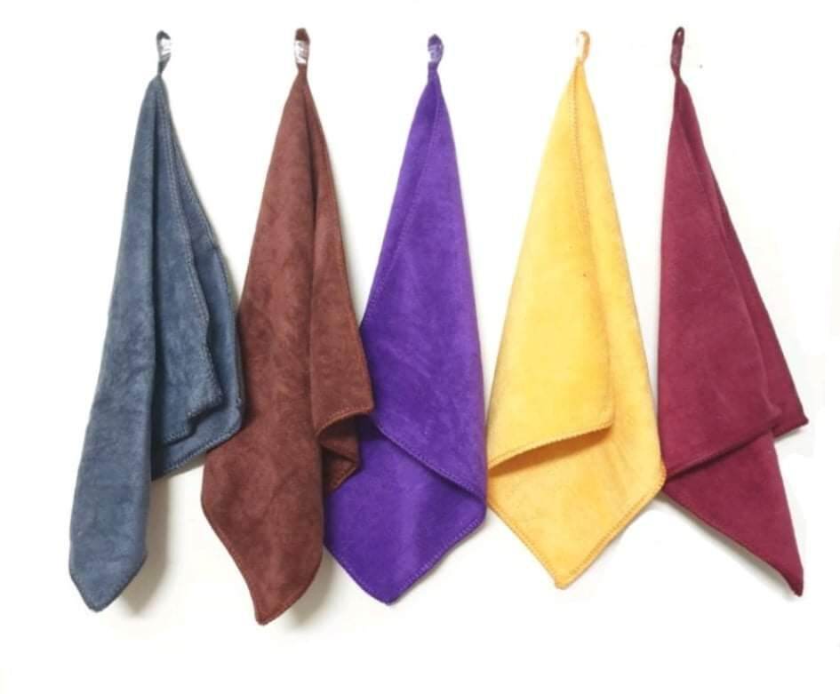 Khăn nail, khăn lau bàn bếp, lau ô tô, chất Microfiber, kích thước 30x30cm, siêu mềm mịn, thấm hút tốt.