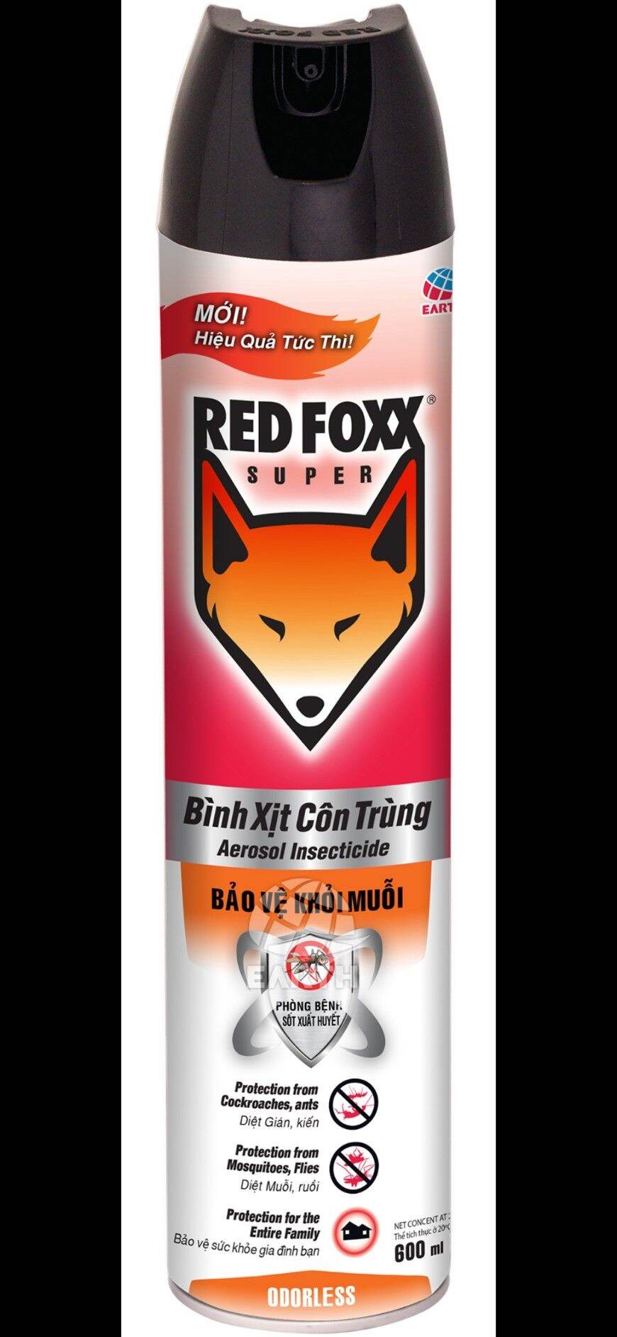 Bình xịt côn trùng RED FOXX - Hương Không mùi 600ml, 300ml