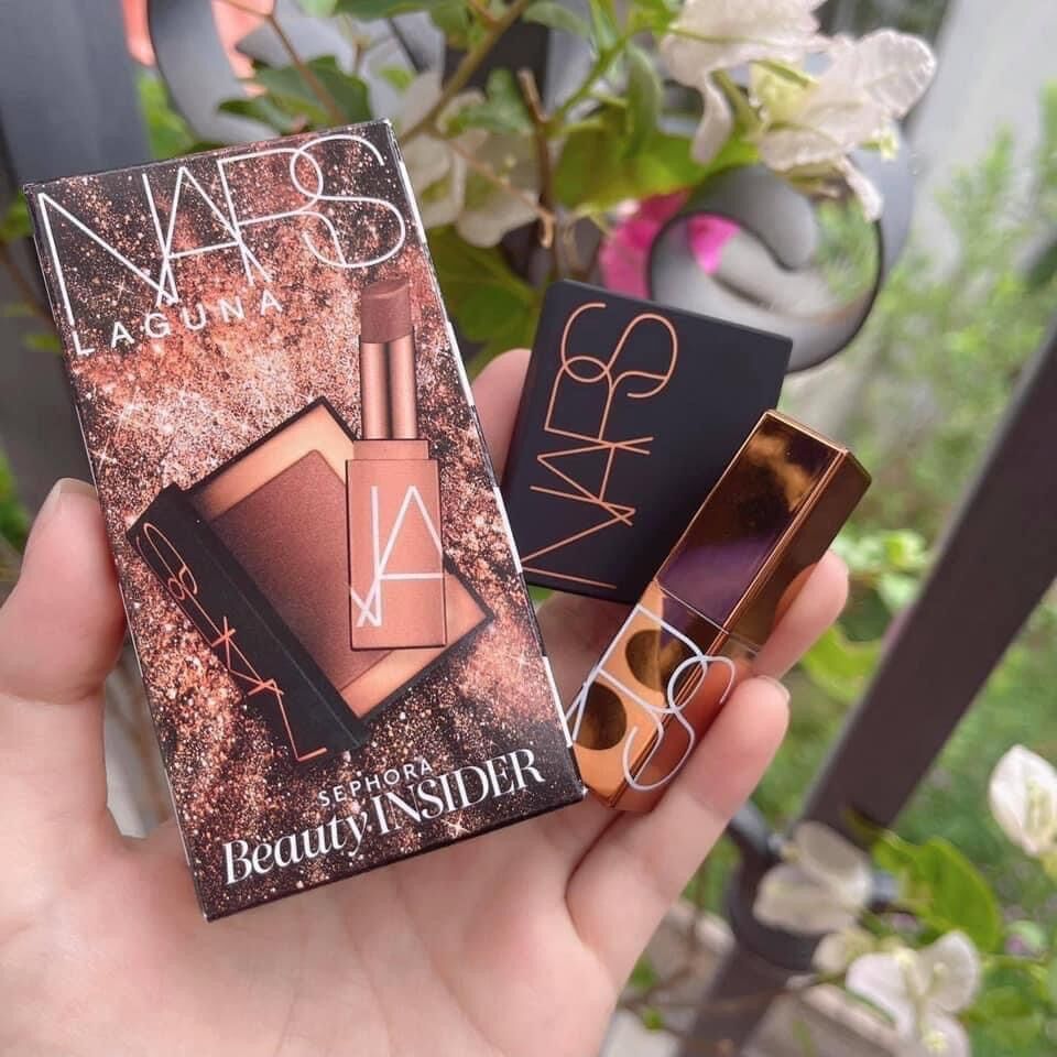 Set phấn tạo khối+son dưỡng mini Nars