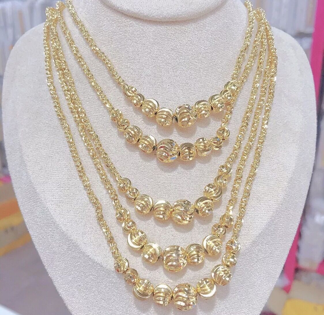 Dây chuyền bi mạ vàng 18k mẫu cực đẹp