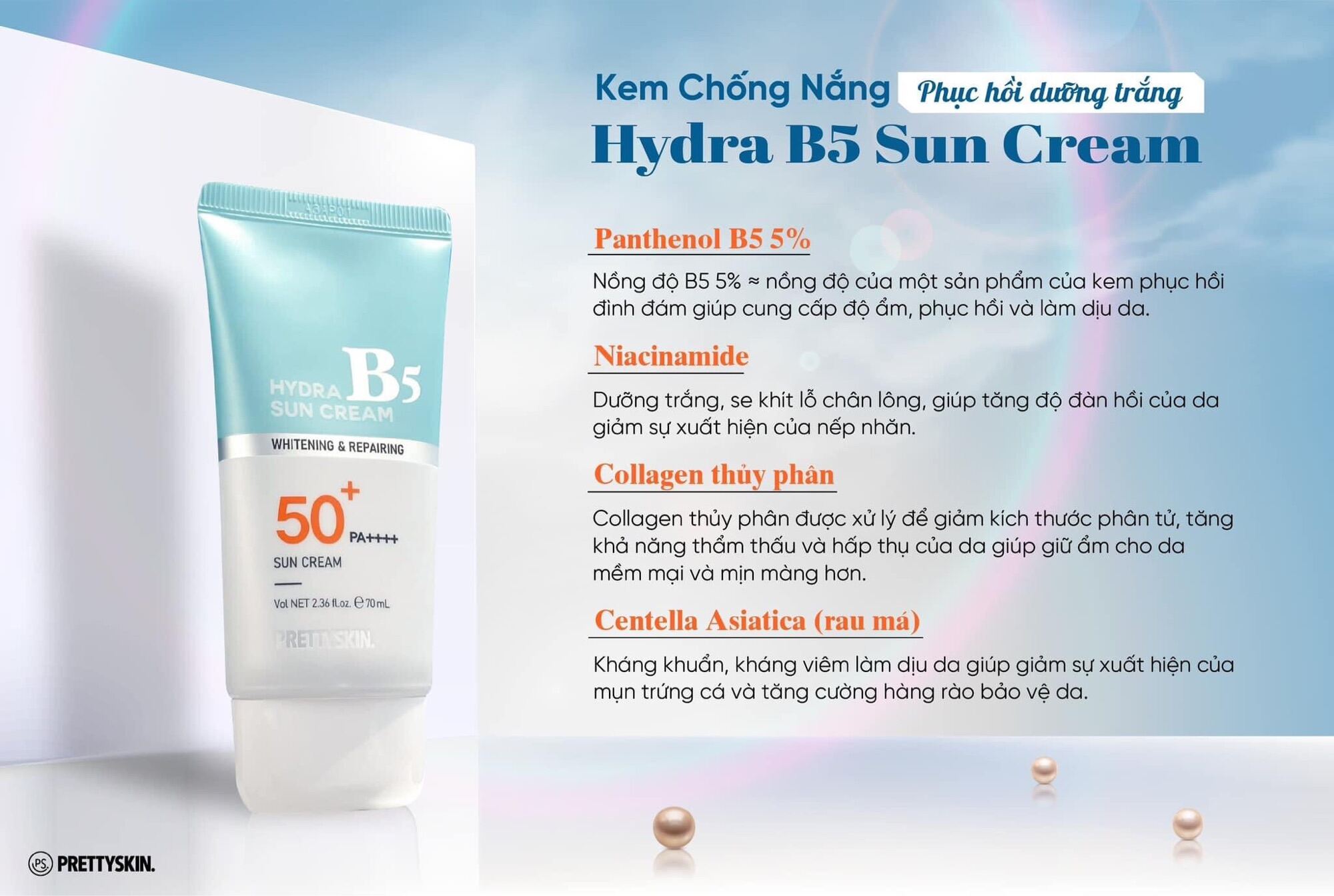 Kem chống nắng b5 Prettyskin