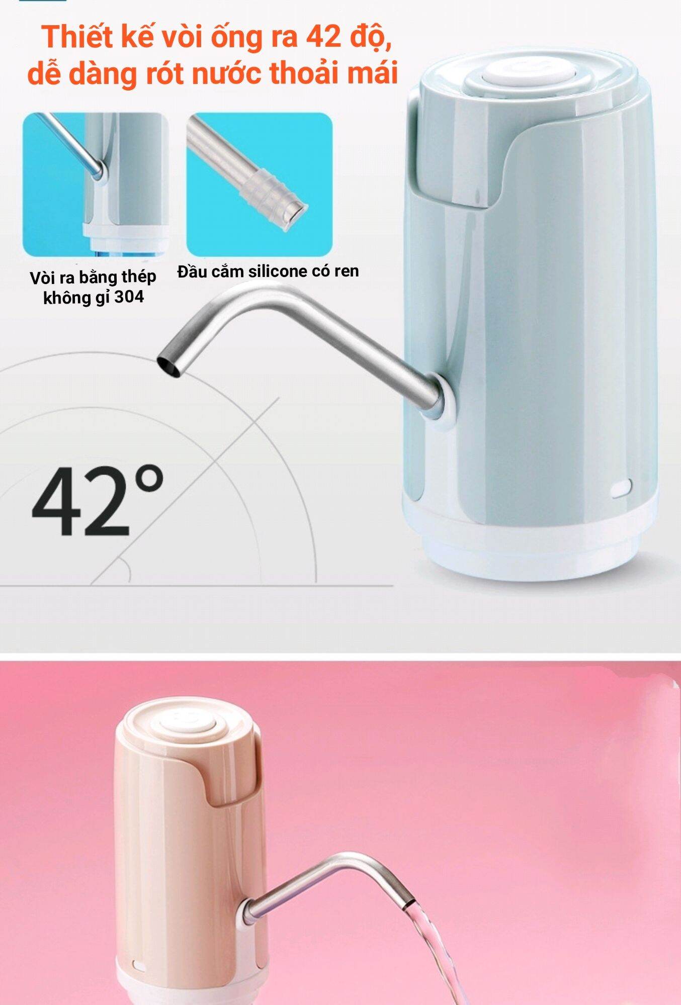 Vòi Bơm Hút Nước Tự Động Cho Bình Nước Uống