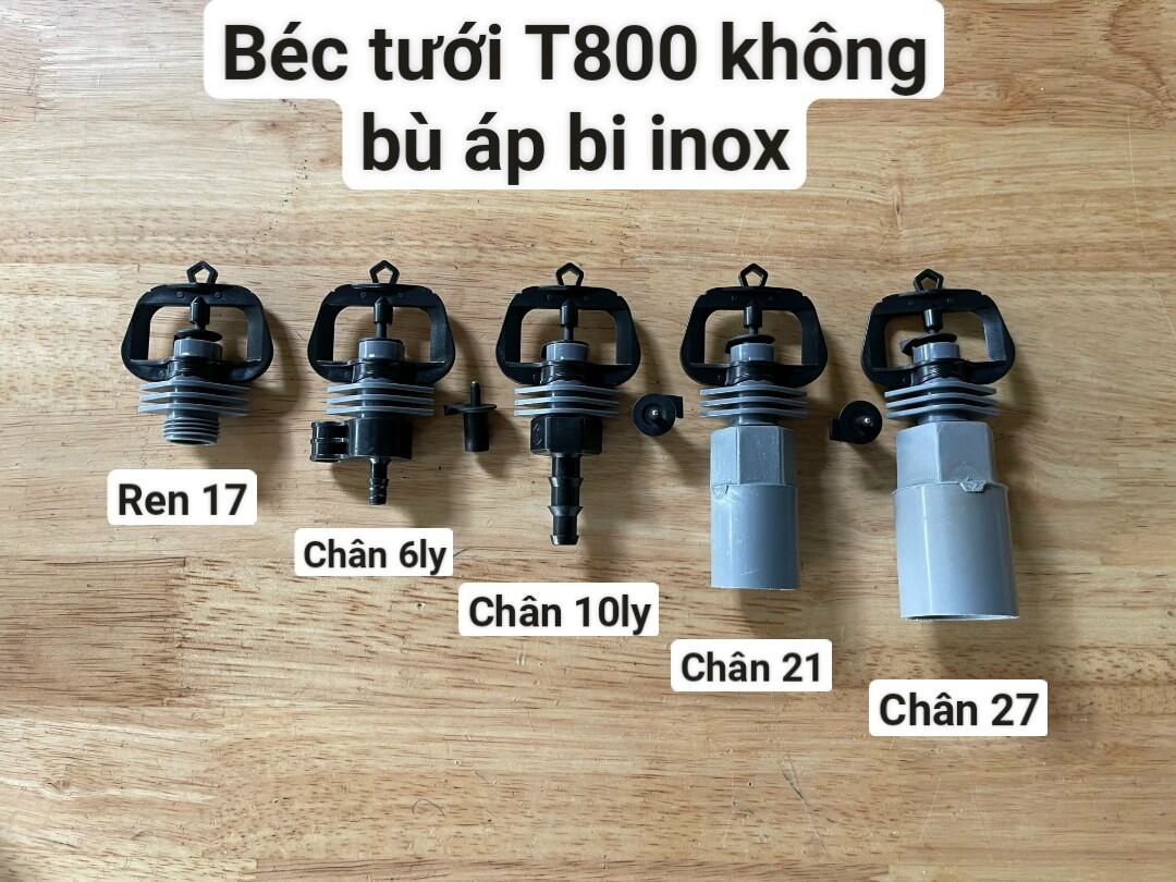 [Sỉ 100] Béc tưới phun mưa T800 bi inox không bù áp 60 90 150 250 lít/h chống côn trùng điều chỉnh b