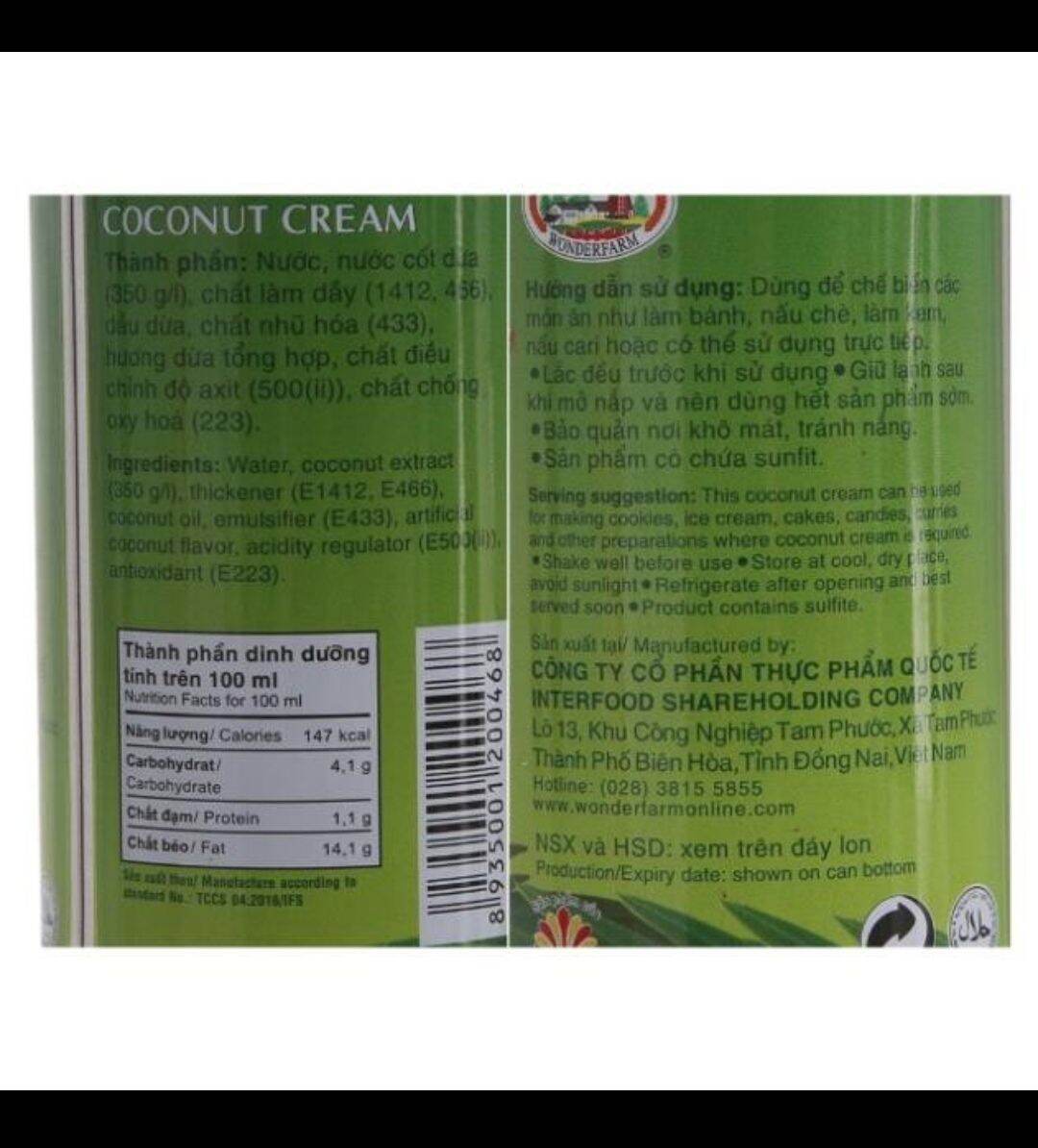 Nước cốt dừa lon 400ml