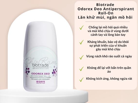 Biotrade odorex Deo Lăn khử mùi ngăn mồ hôi 40ml