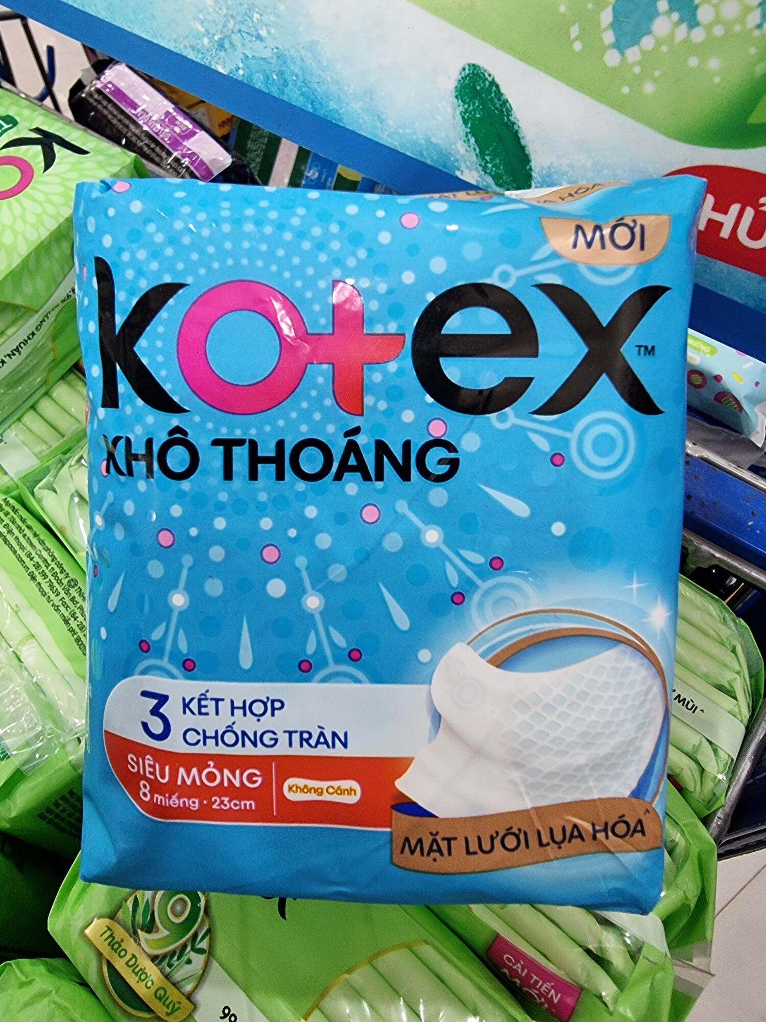 Băng vệ sinh Kotex Khô thoáng siêu mỏng không cánh 8 miếng