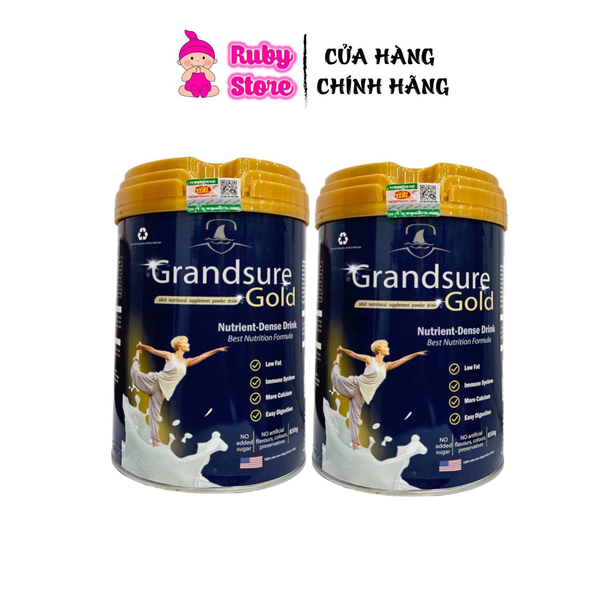 Combo 2 lon sữa non xương khớp Grandsure Gold 850g chính hãng giá tốt date mới