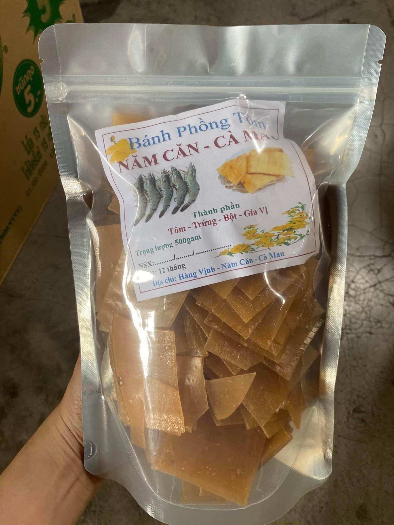 Bánh phồng tôm cà mau 500g - phồng tôm năm căn cà mau 500g