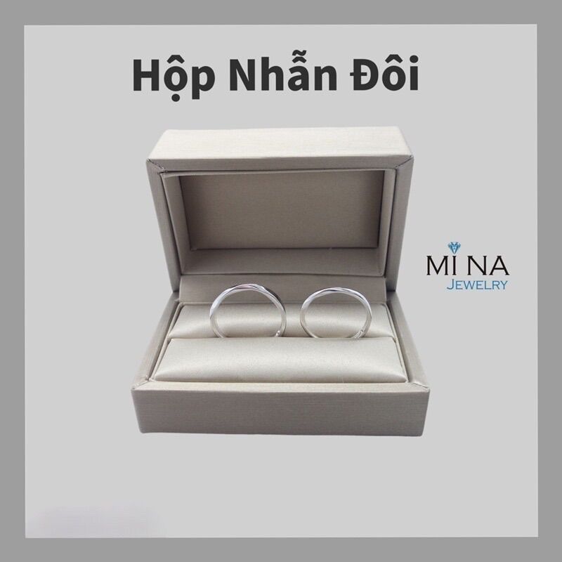 Hộp đựng nhẫn cưới , nhẫn đôi - hộp quà tặng trang sức đựng nhẫn cao cấp 055