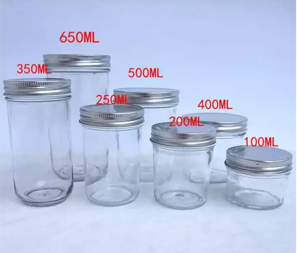 Combo 10 hủ thủy tinh tròn cao cấp 500ml nắp Bạc
