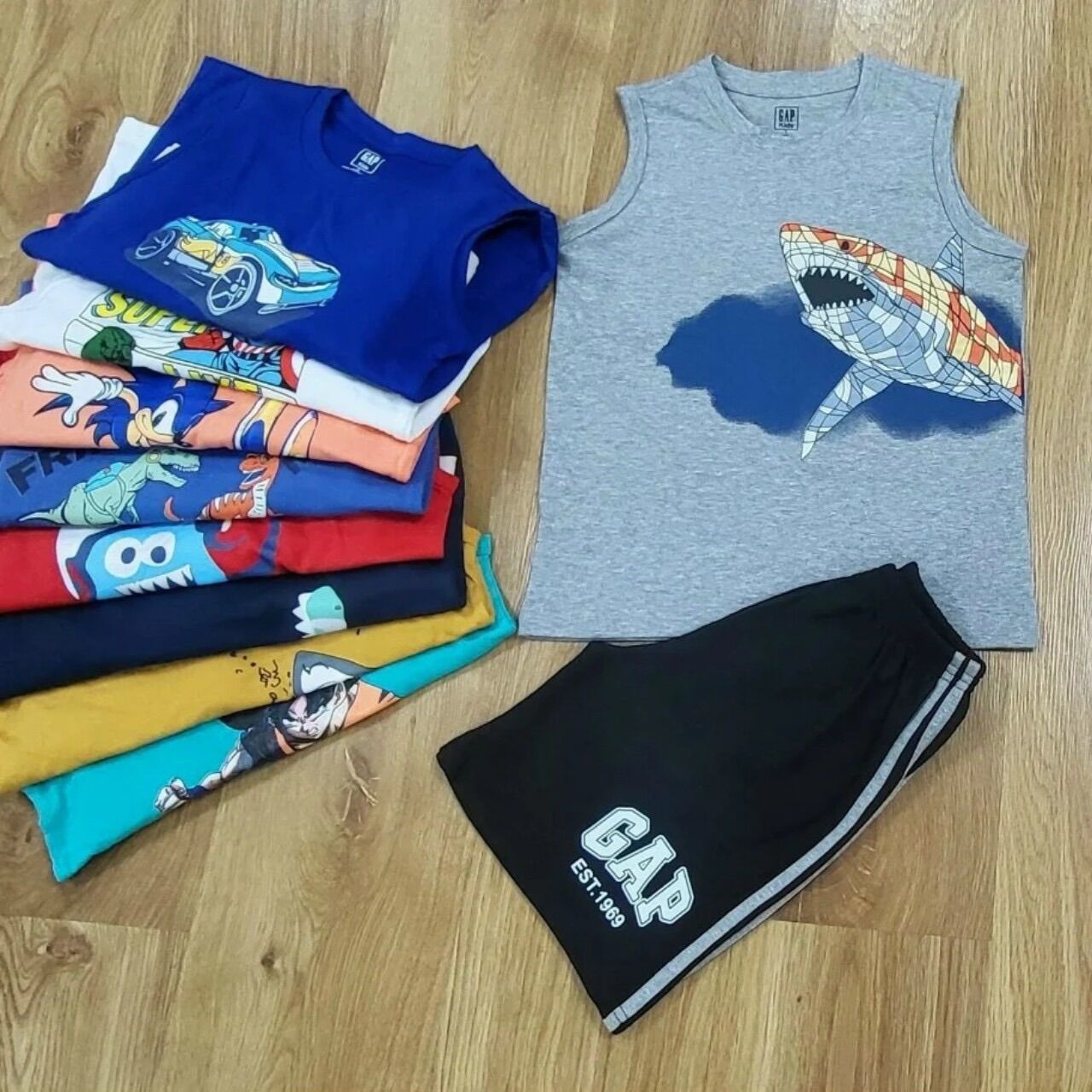 Bộ Ba Lỗ Cotton Bé Trai Size Đại