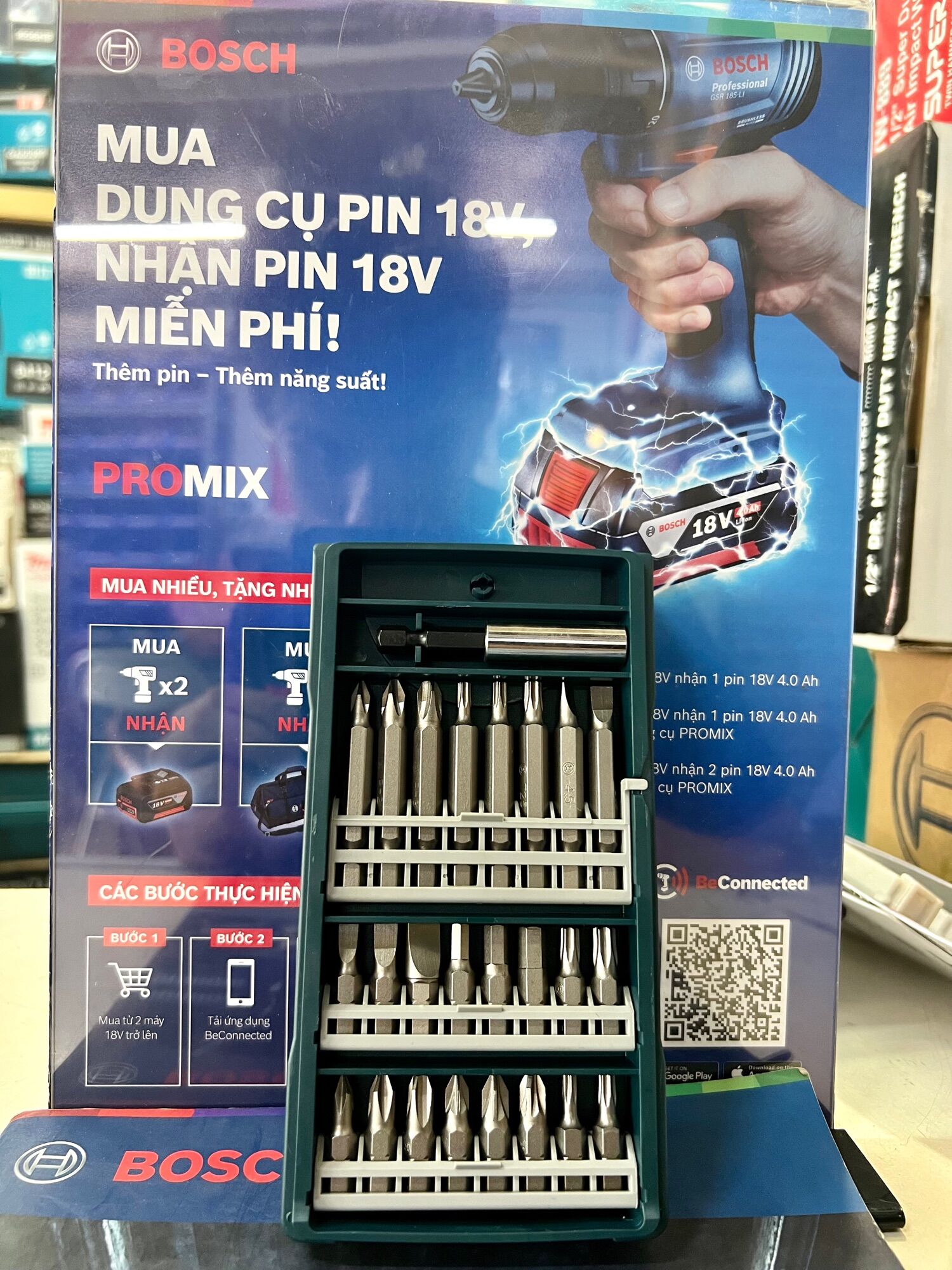 Bộ mũi vặn vít 25 món bosch 2607017400