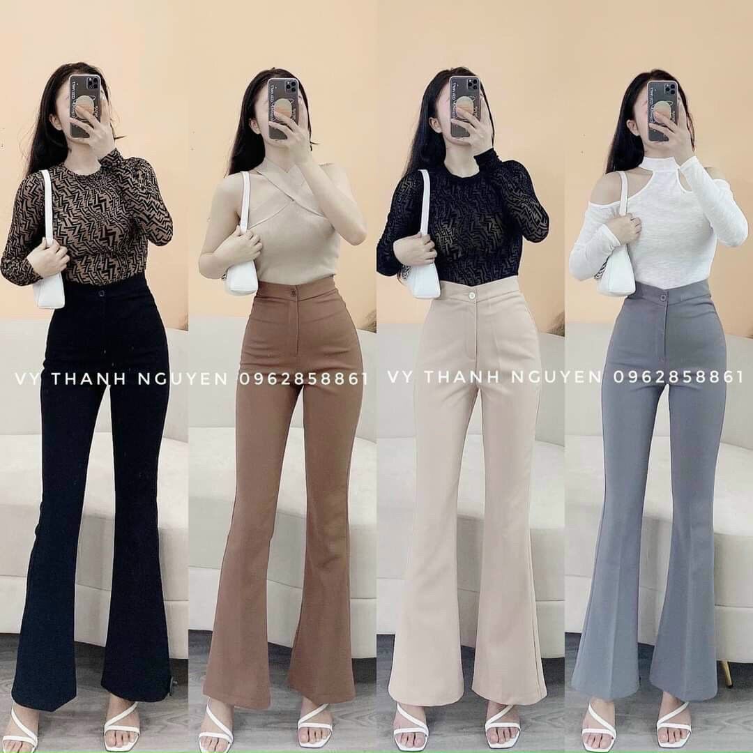 Quần tây loe chất cực kì đẹp, form chuẩn ôm dáng bao xinh xắn S M L
