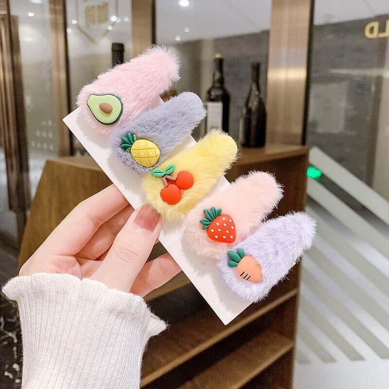 VỈ 5 KẸP TÓC PHỐI LÔNG DỄ THƯƠNG