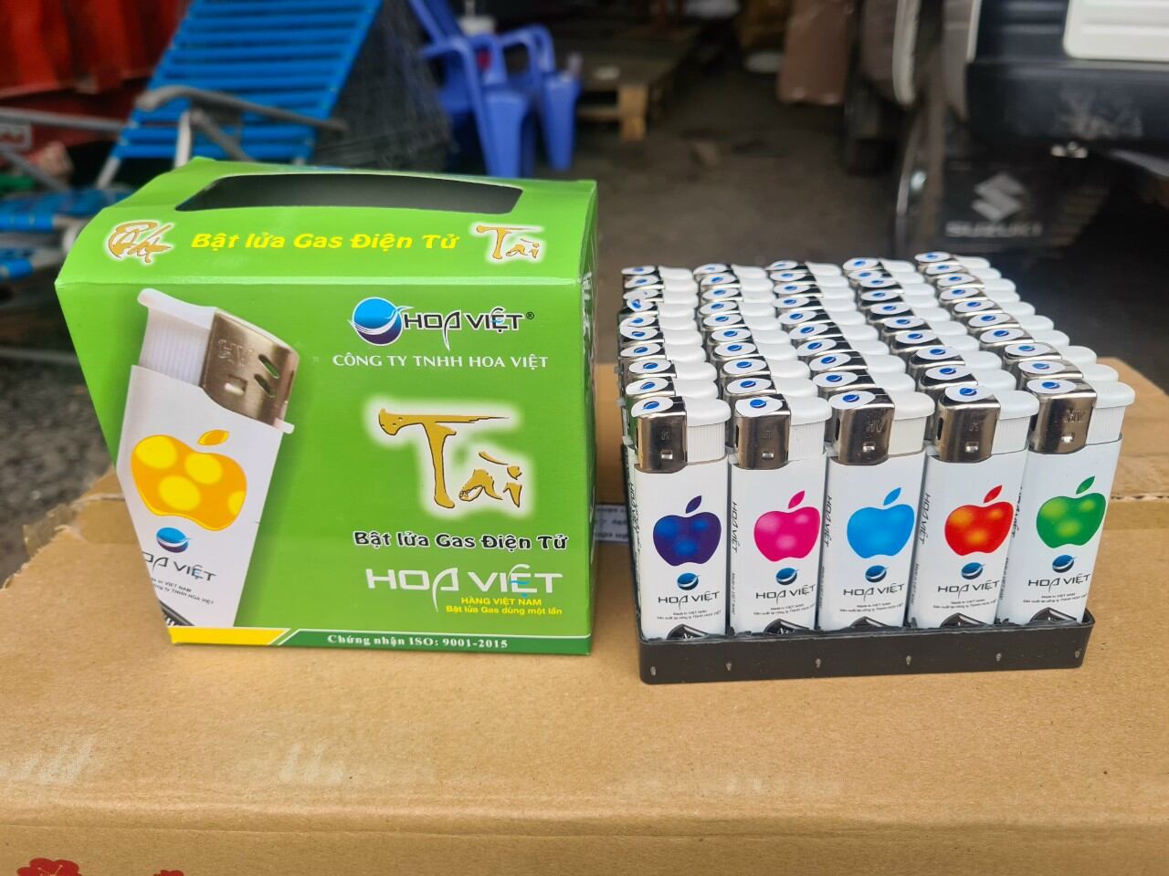 Hoa Việt bấm IC in hình quả táo 50 cái - phụ kiện quẹt
