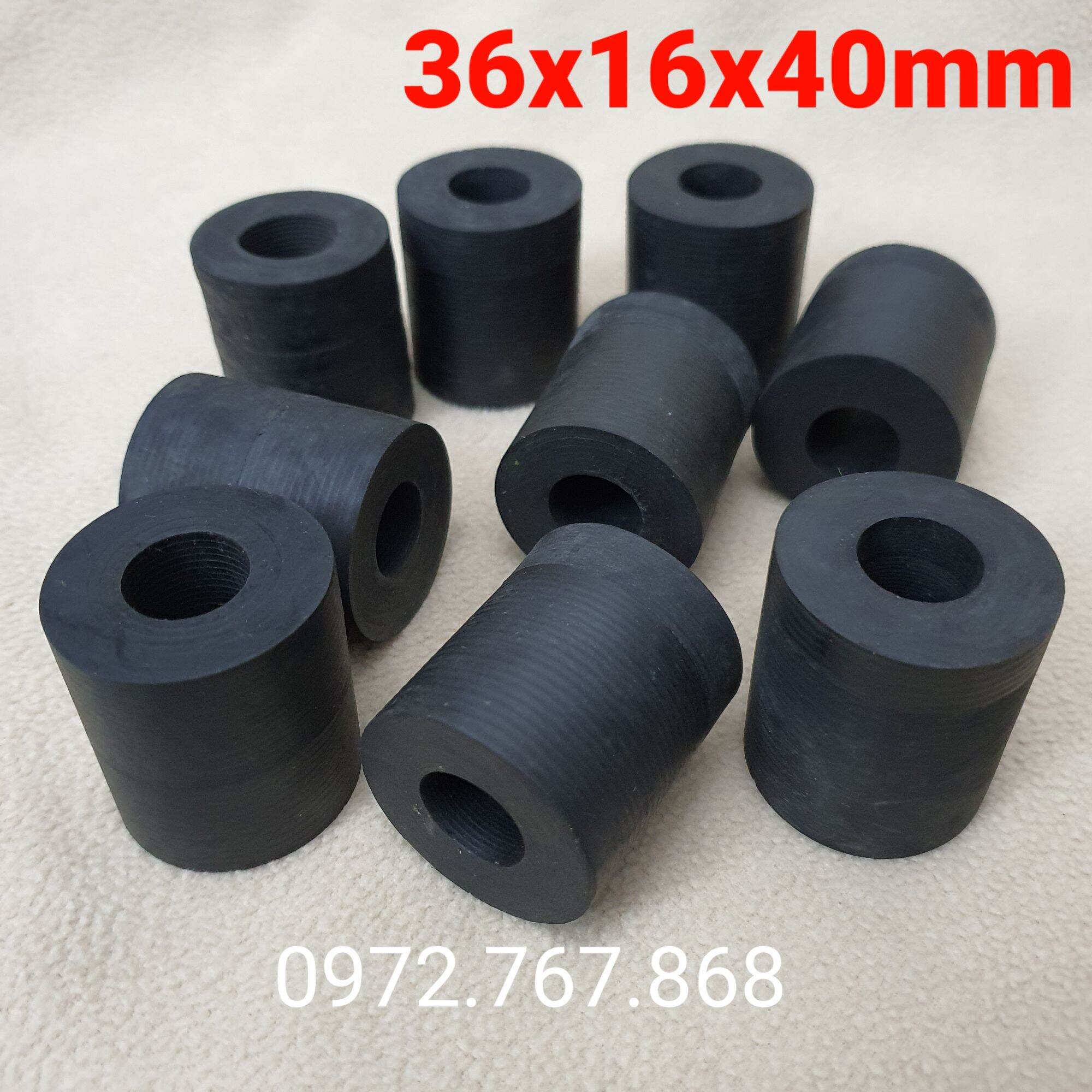 (10 cái) Đệm cao su 36x16x40mm