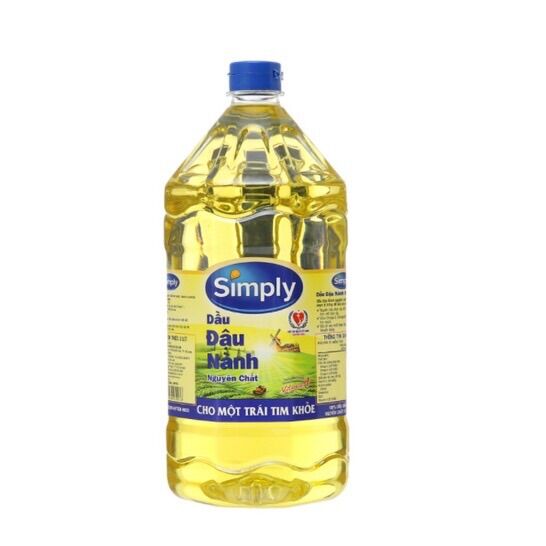 Dầu ăn đậu nành simply 2 lít .