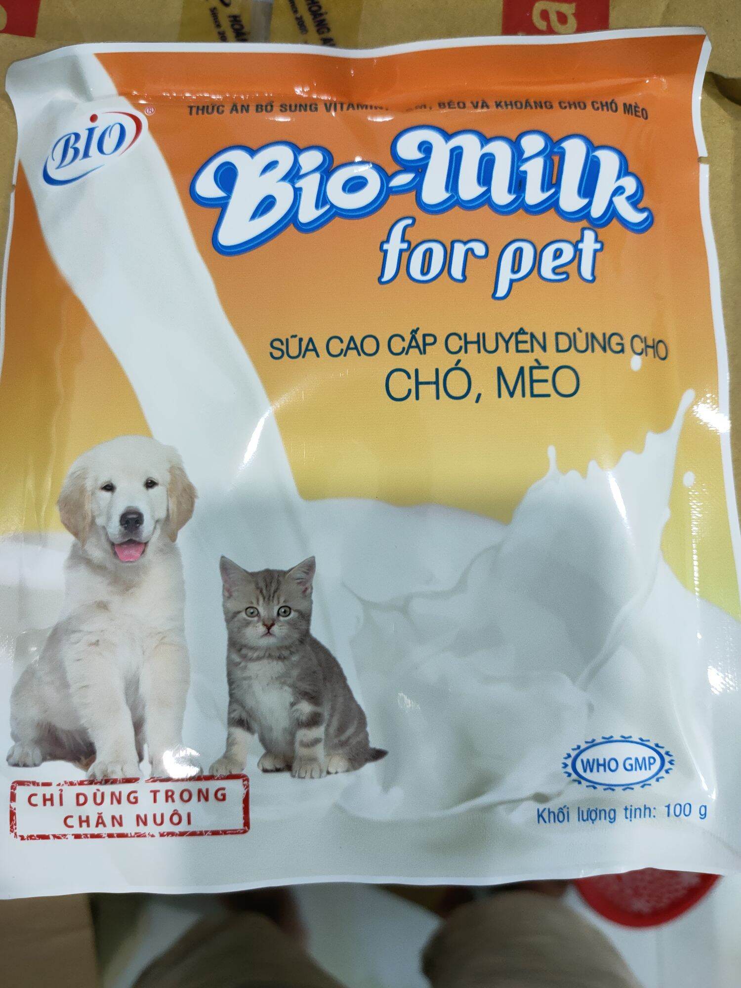 Sữa cho chó mèo Bio Milk 100g Sữa bột dinh dưỡng cho thú cưng - CutePets